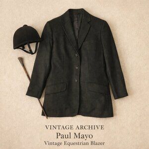 Vintage Paul Mayo Riding Shop Wool Equestrian Blazer Jacket Classic Tailored XS